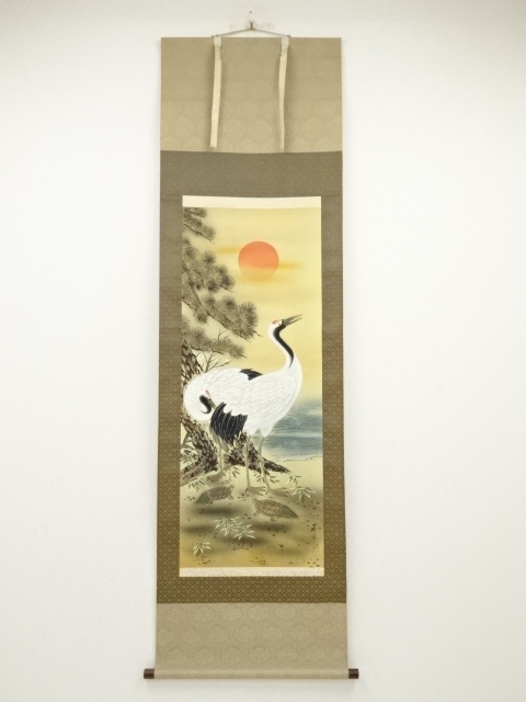 JAPANESE HANGING SCROLL / HAND PAINTED / SHOCHIKUBAI